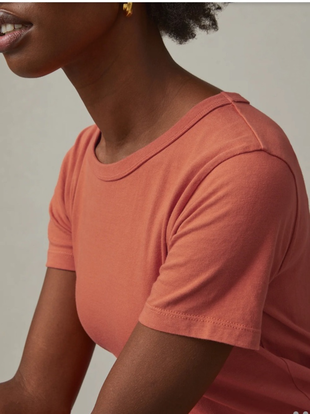 AMERICAN GIANT MIDI TEE DRESS IN APRICOT SIZE LARGE